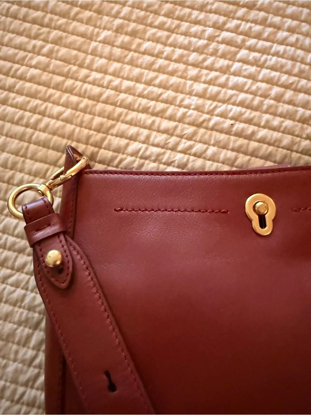 Cole Haan Women's Leather Cross Body Bag in Rich Burgundy